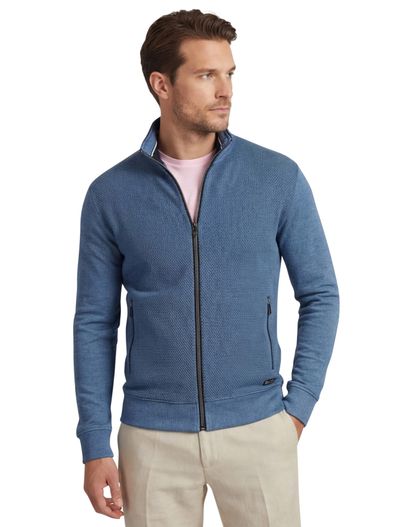 Baileys Baileys vest rits katoen blauw