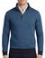 Baileys trui half zip blauw effen 100% katoen