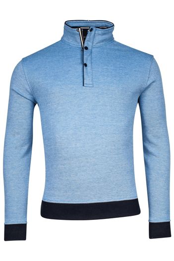 Baileys Baileys katoenen trui effen blauw