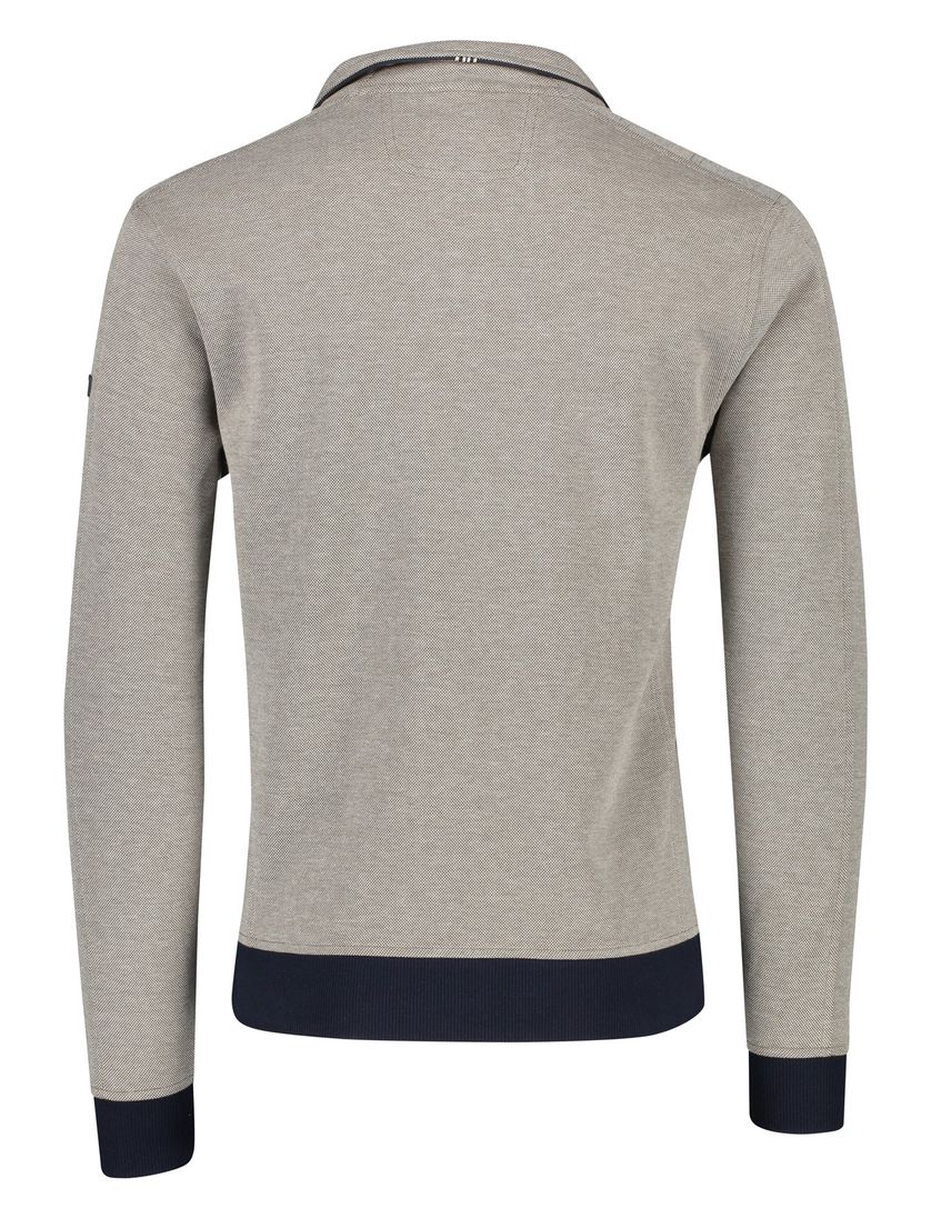 Baileys trui beige en zwart met rits en knopen