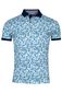 blauwe Baileys polo geprint katoen