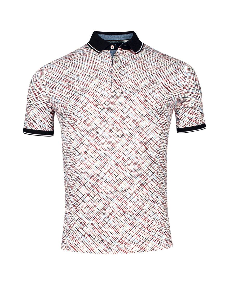 katoenen Baileys polo rood geprint