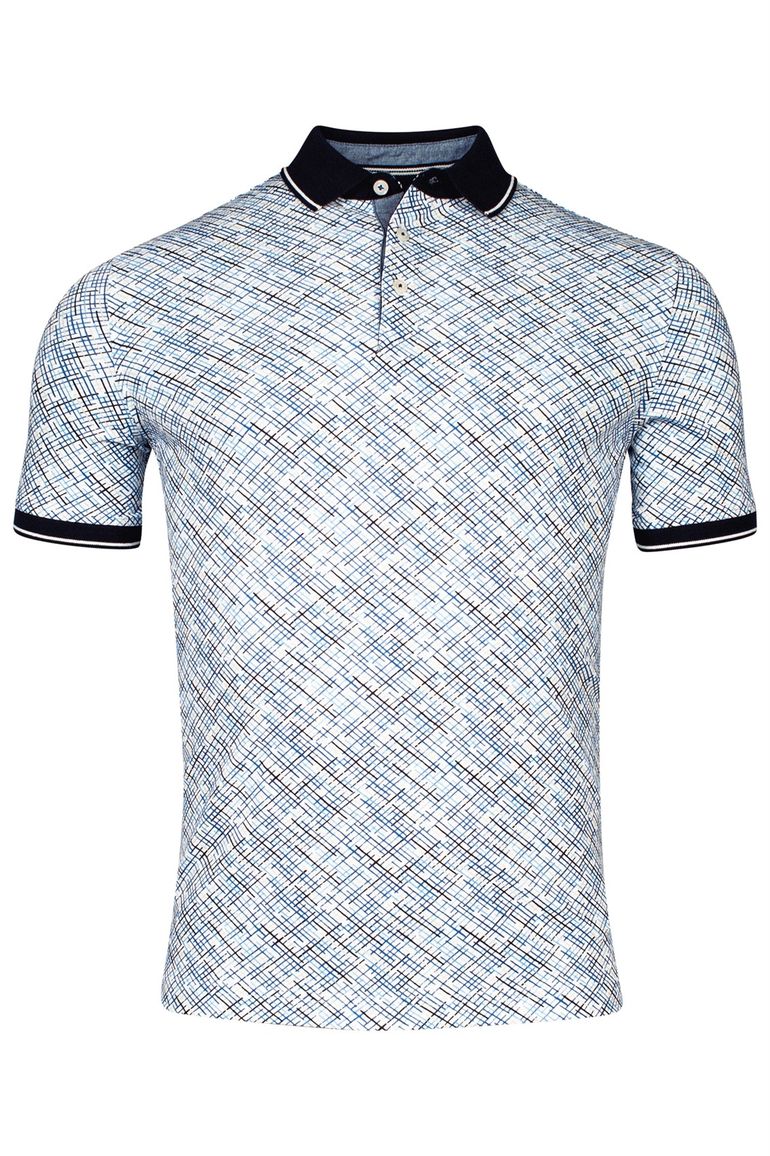 Geprinte Baileys polo blauw