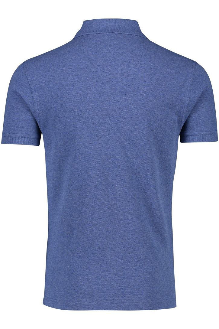 Barbour polo normale fit blauw gemêleerd 100% katoen