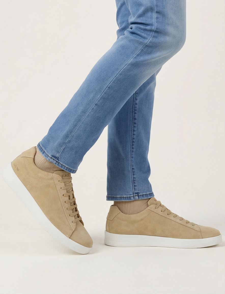 Blackstone sneaker laag beige