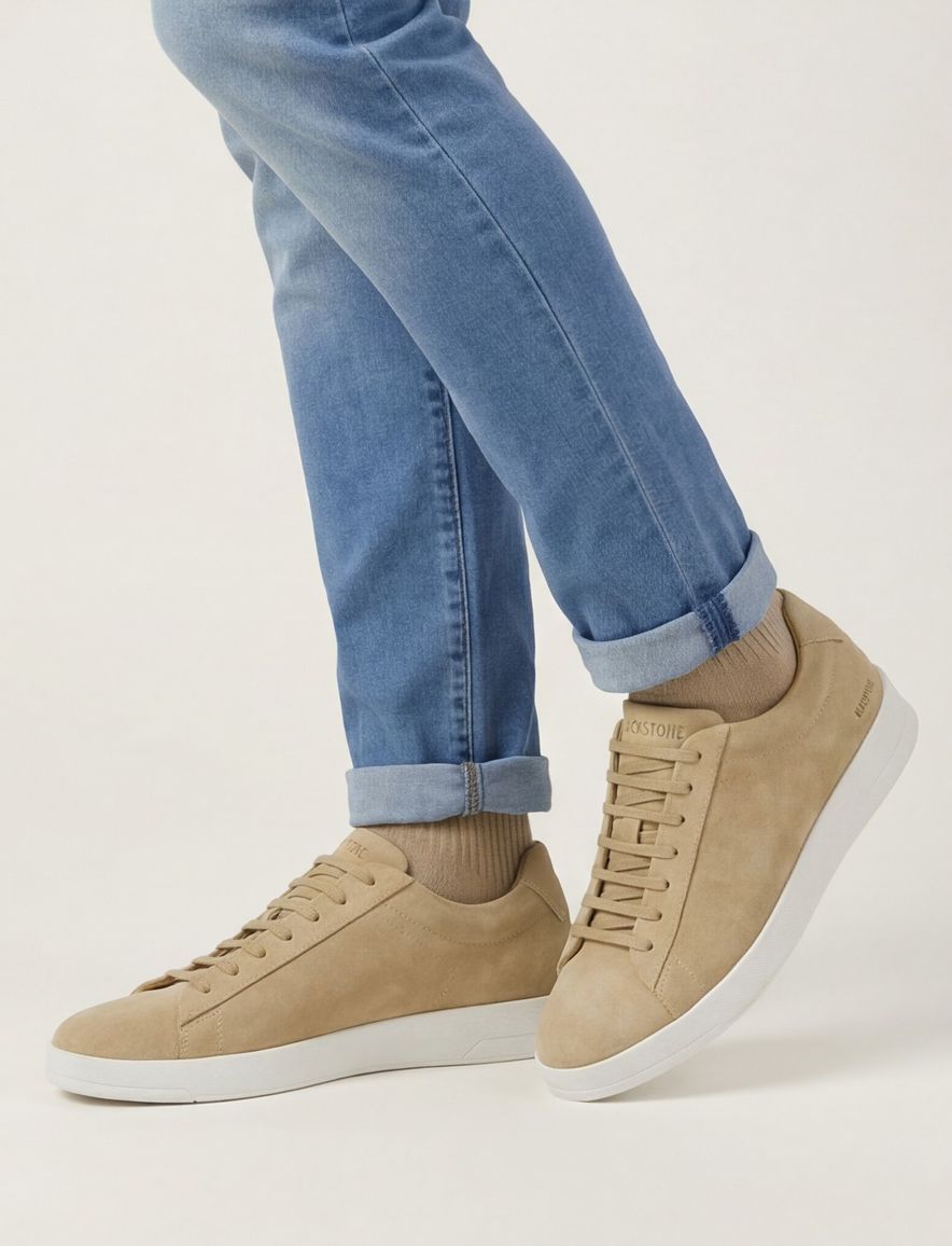 Blackstone sneaker laag beige