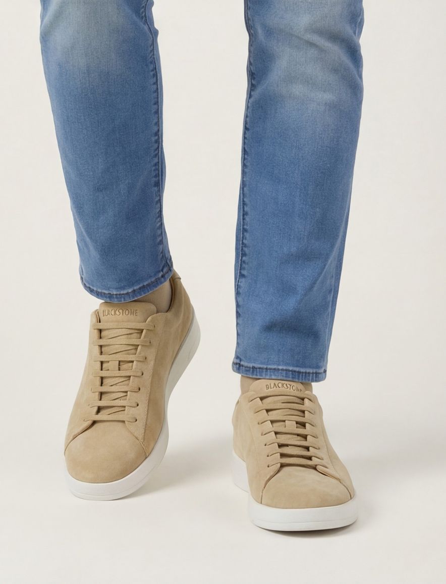 Blackstone sneaker laag beige