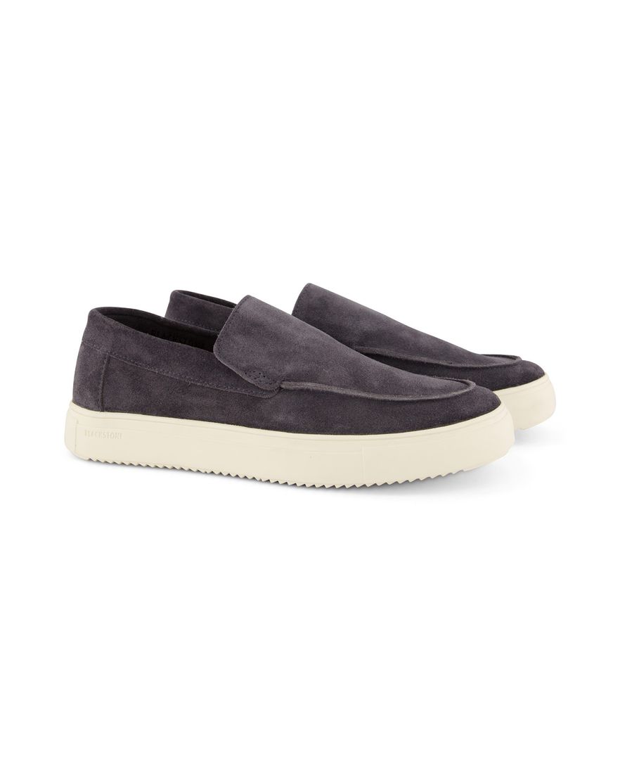 Blackstone loafers blauw effen suede