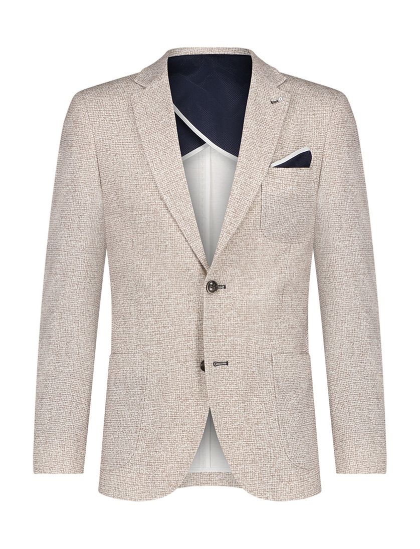 Blue Industry colbert bruin wit gemeleerd