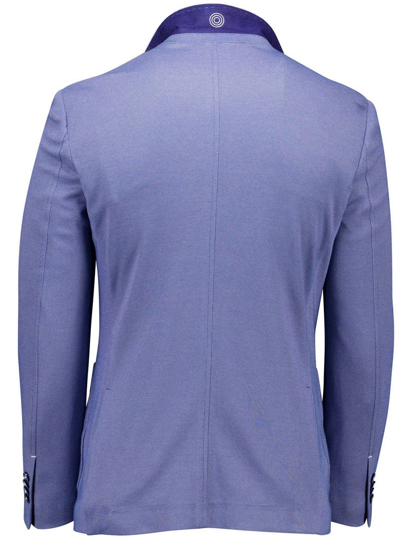 Blue Industry colbert effen blauw katoen