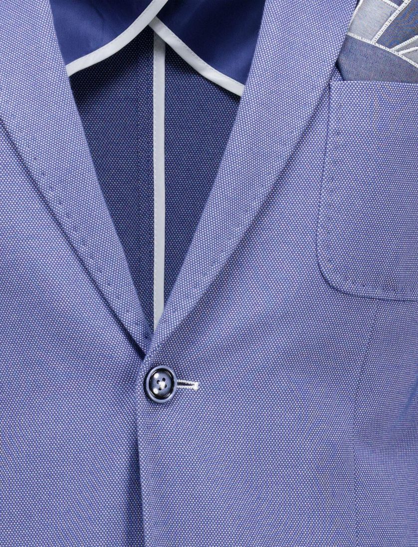 Blue Industry colbert effen blauw katoen