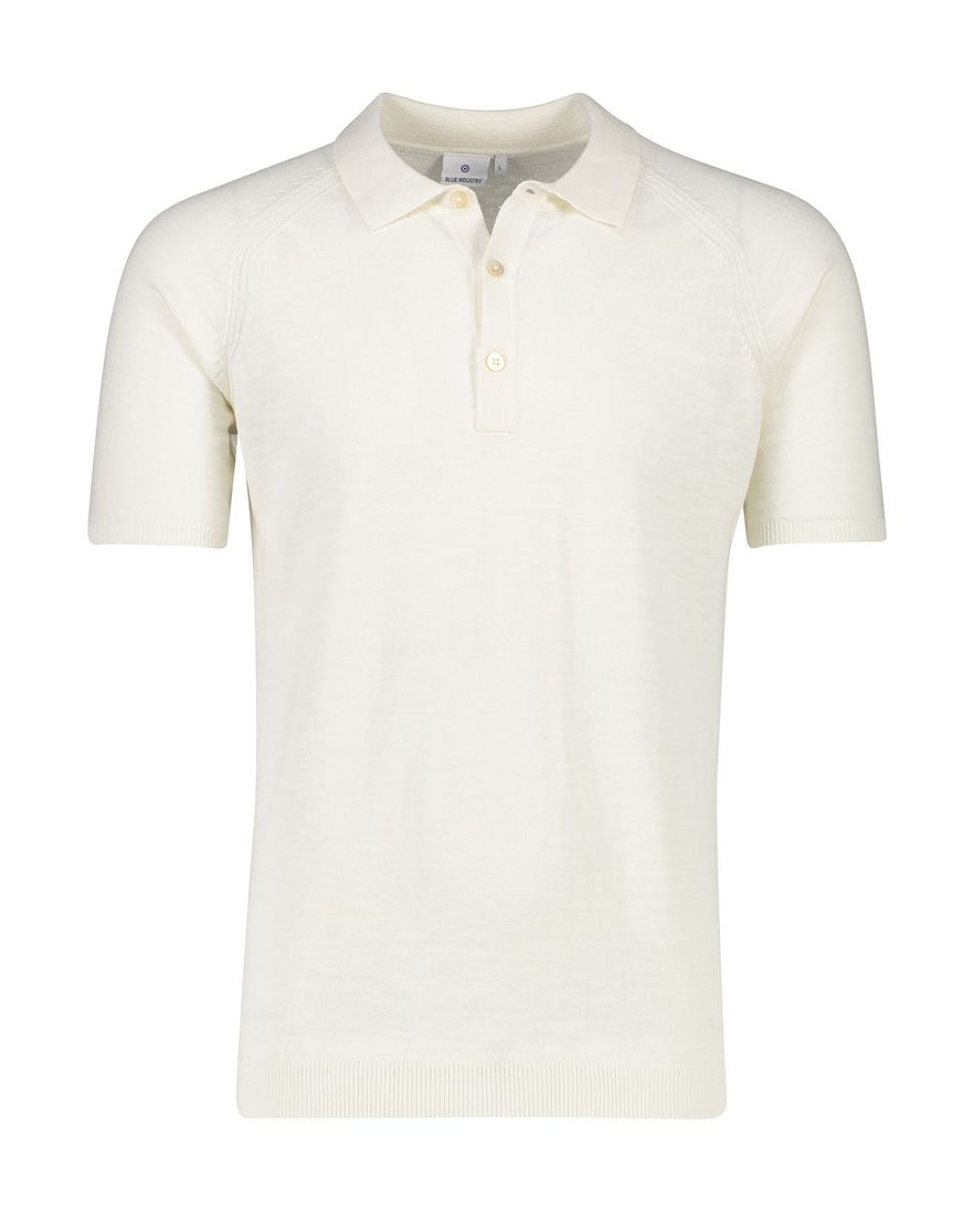 Blue Industry polo wijde fit wit katoen