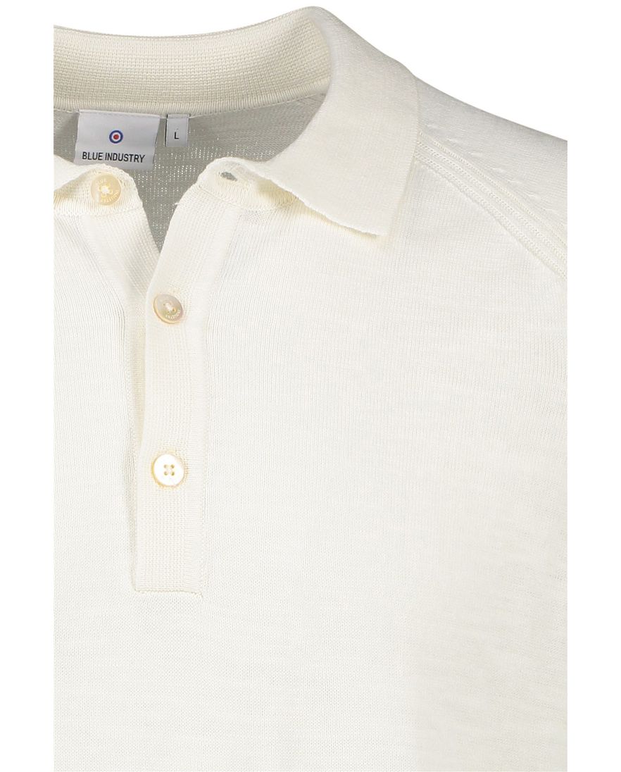Blue Industry polo wijde fit wit katoen