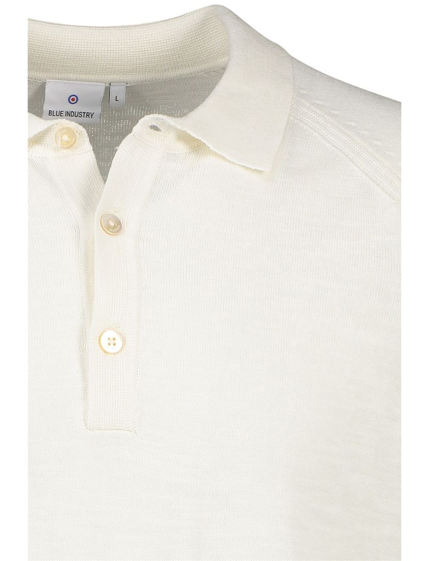 Katoenen Blue Industry polo wijde fit wit