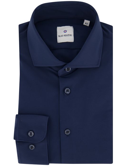 Blue Industry overhemd navy 24/7 stretch