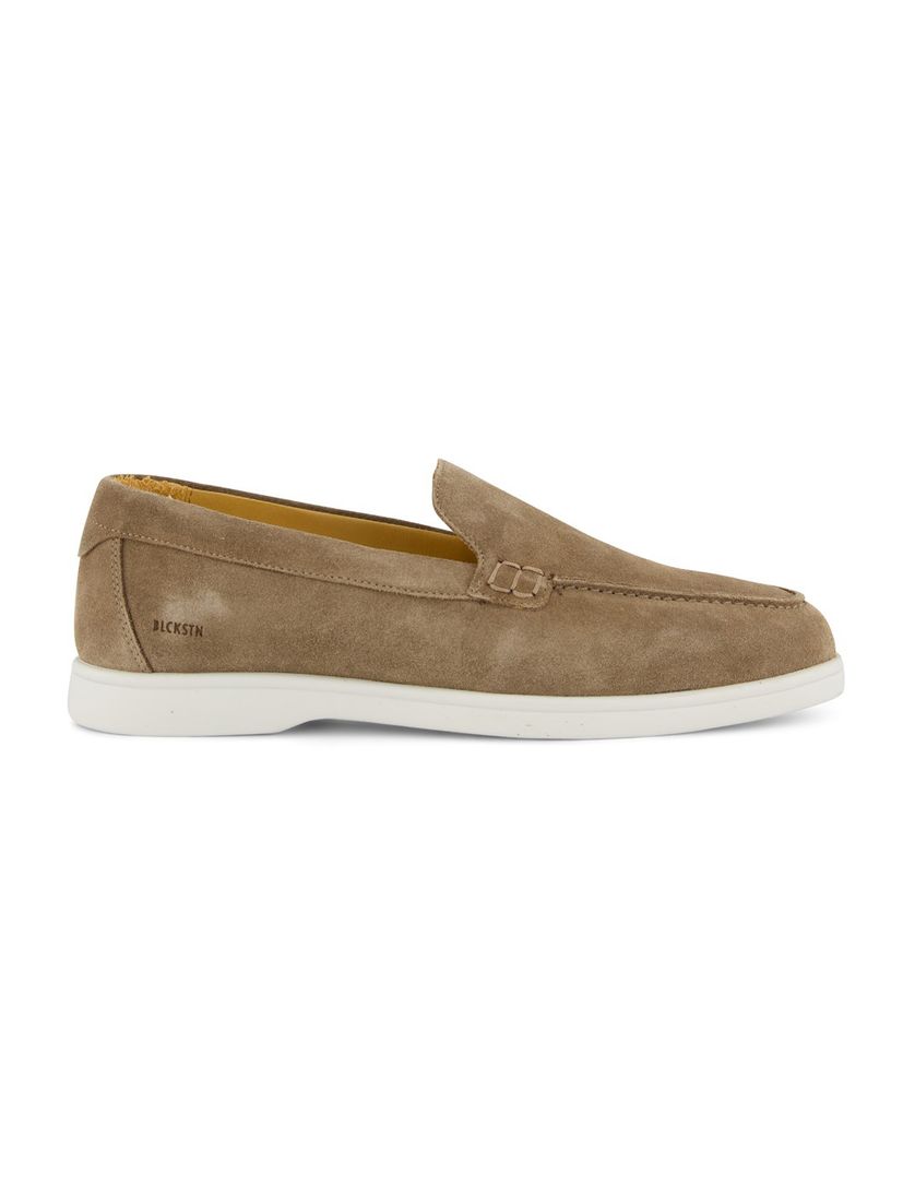 Lage Blackstone bruine loafers leer