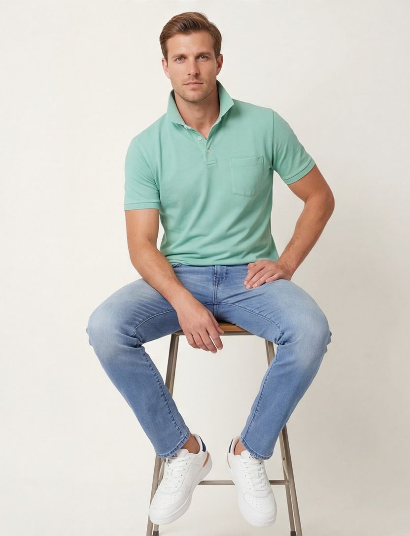 Polo Ralph Lauren polo groen 3 knoops