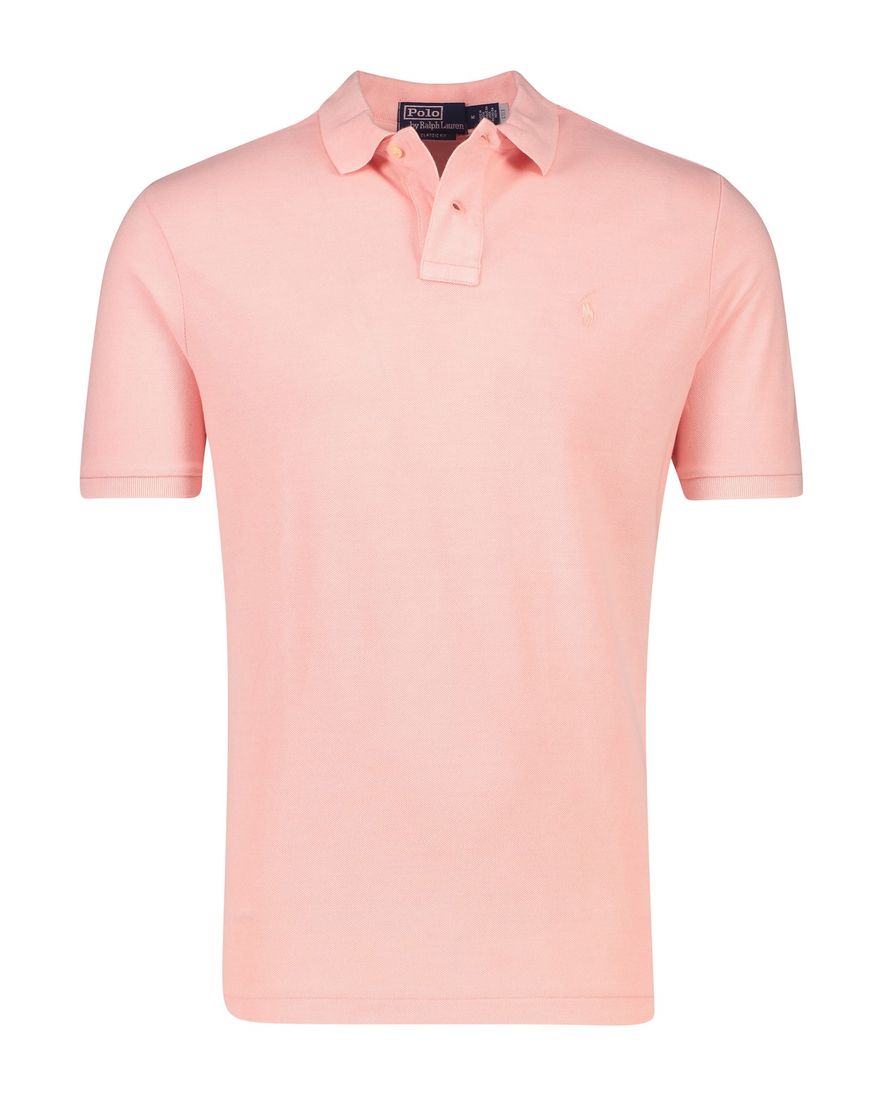 Polo Ralph Lauren katoenen polo classic fit roze 2-knoops