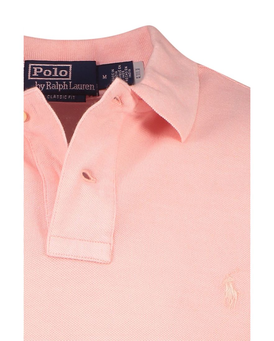 Polo Ralph Lauren katoenen polo classic fit roze 2-knoops
