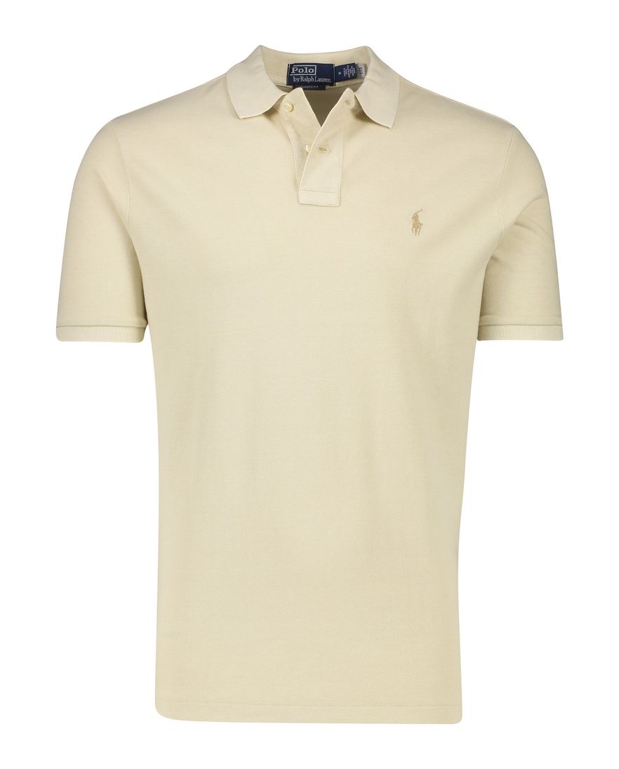 Beige Polo Ralph Lauren katoenen polo classic fit 2-knoops