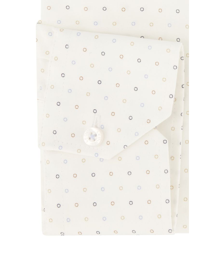Geprint Ledub overhemd wit modern fit