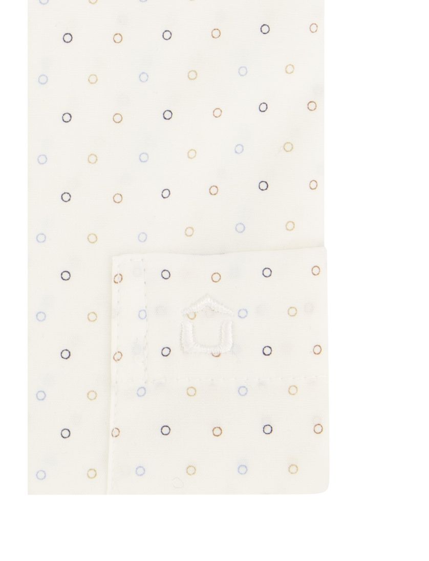 Geprint Ledub overhemd wit modern fit