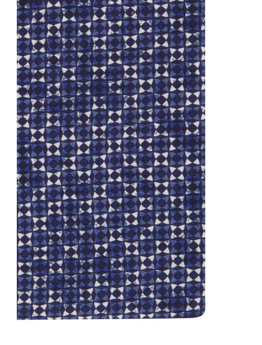 Ledub overhemd donkerblauw geprint