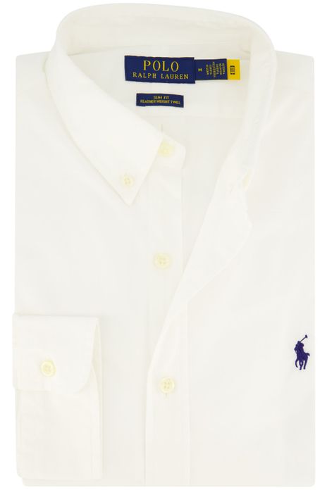 Polo Ralph Lauren overhemd slim fit wit effen donkerblauw