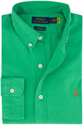 Polo Ralph Lauren Polo Ralph Lauren overhemd slim fit groen katoen
