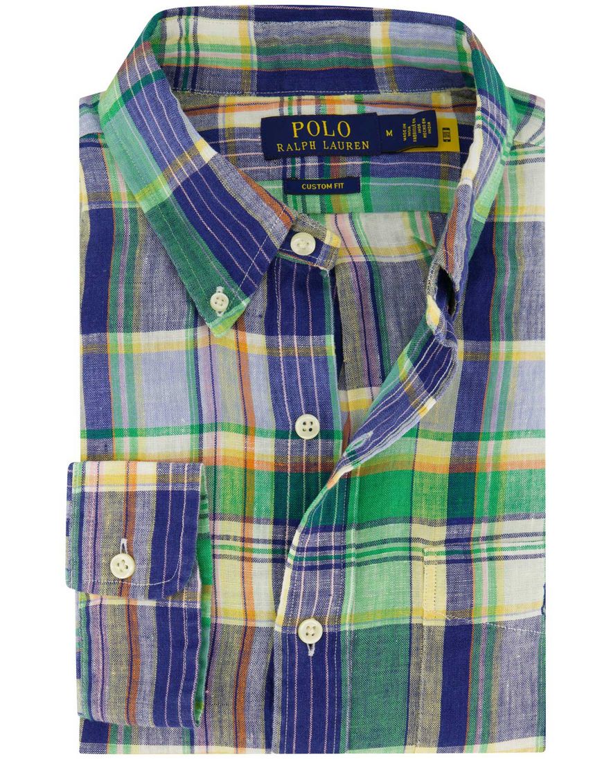 Polo Ralph Lauren overhemd normale fit navy geruit