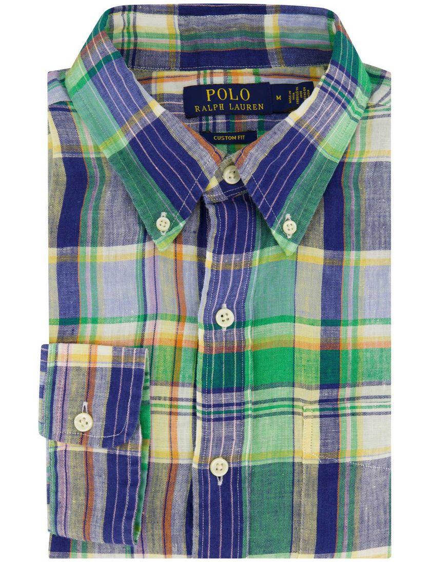 Polo Ralph Lauren overhemd donkerblauw groen geruit