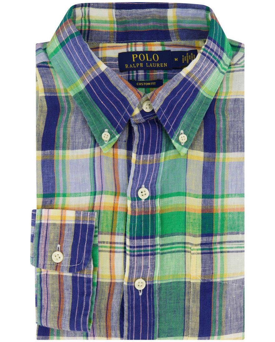 Polo Ralph Lauren overhemd normale fit navy geruit