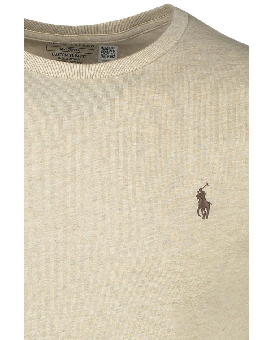 Polo Ralph Lauren t-shirt beige ronde hals Custom Slim Fit