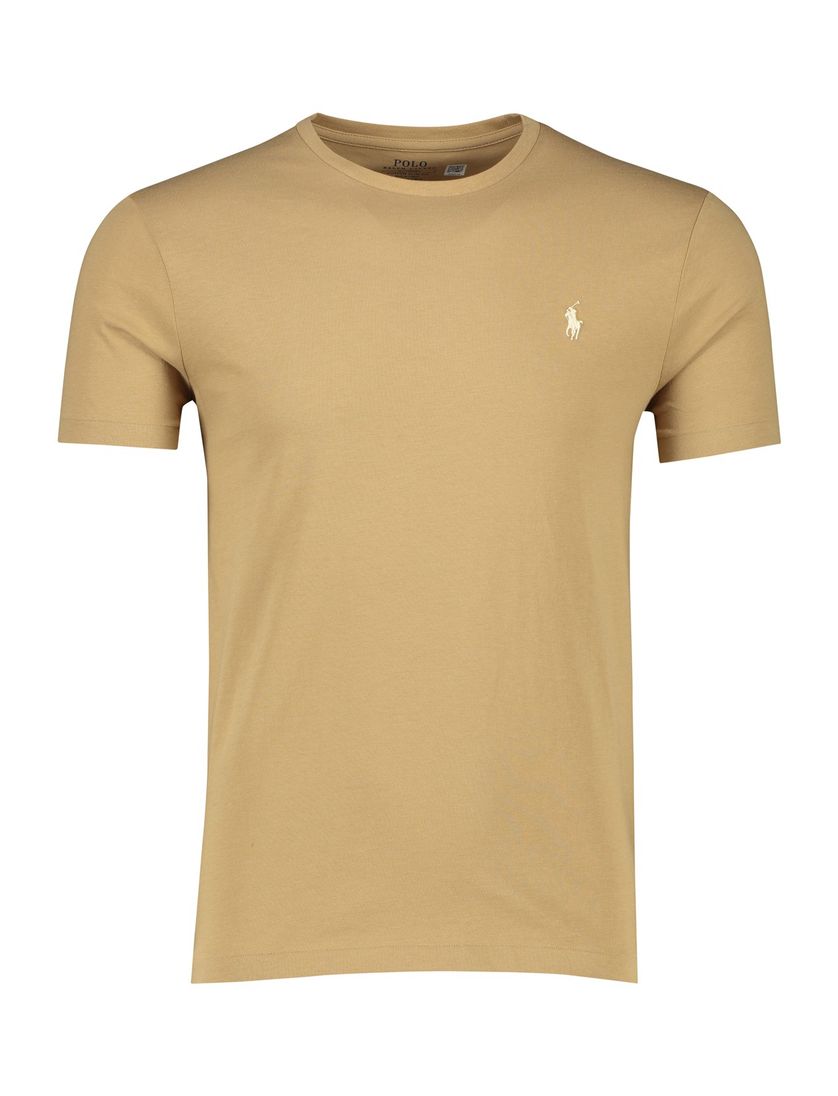 Polo Ralph Lauren t-shirt bruin custom slim fit 100% katoen