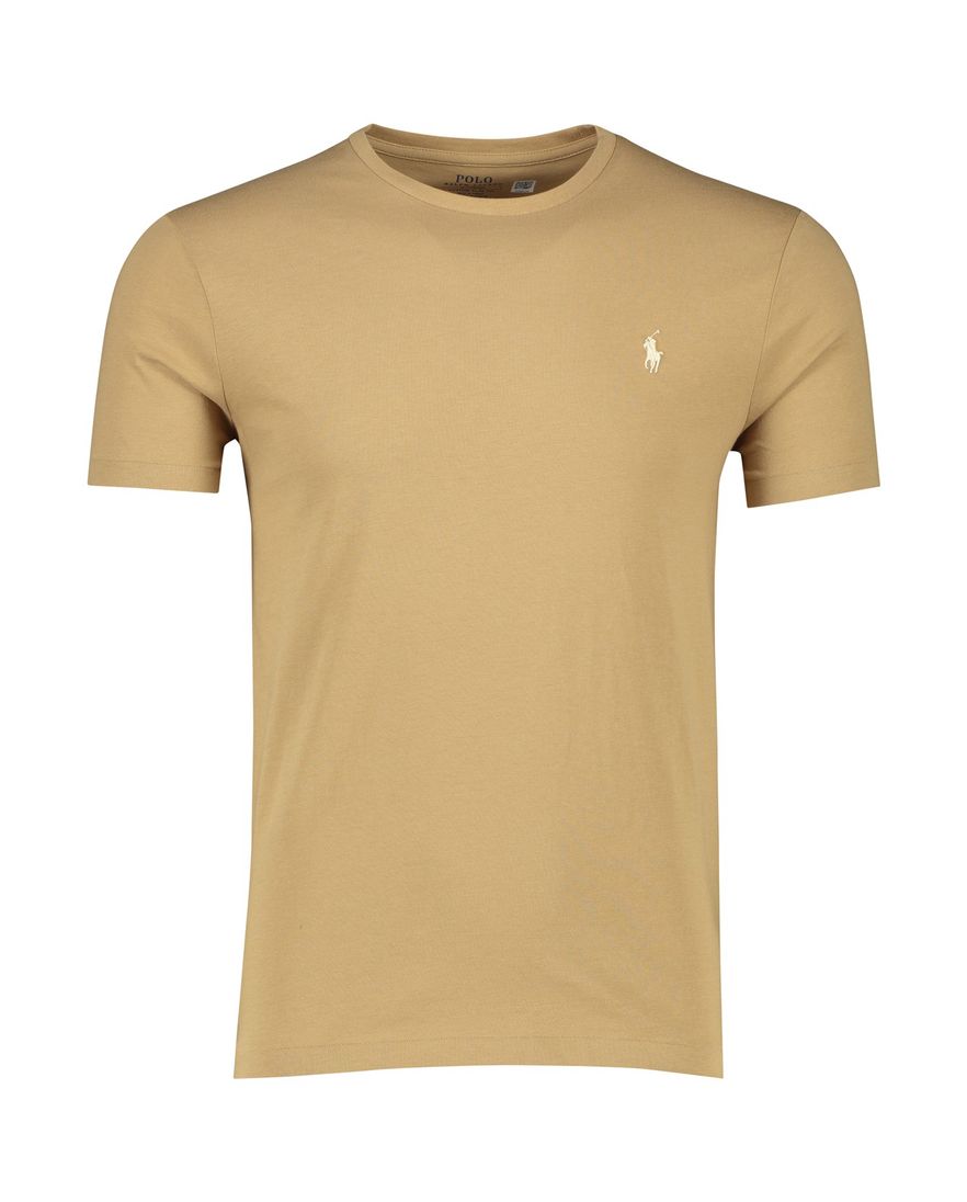 Polo Ralph Lauren t-shirt bruin custom slim fit ronde hals