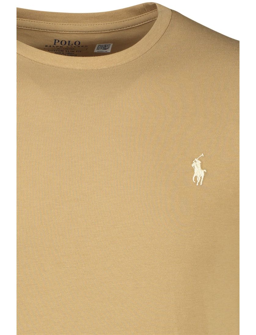 Polo Ralph Lauren t-shirt bruin custom slim fit 100% katoen