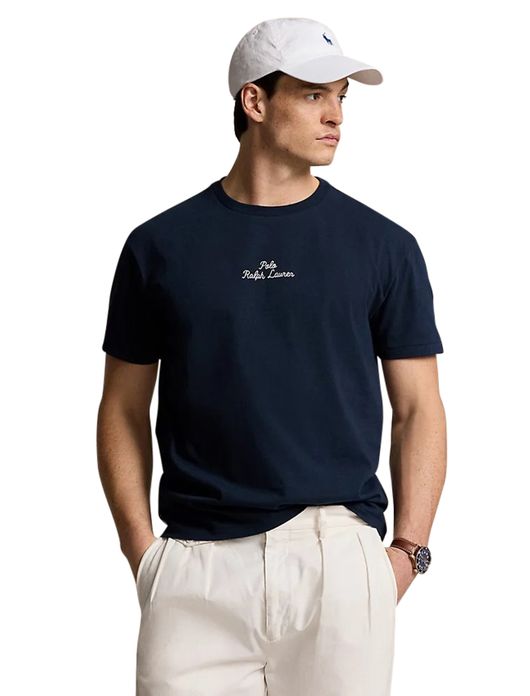 Polo Ralph Lauren t-shirt donkerblauw opdruk