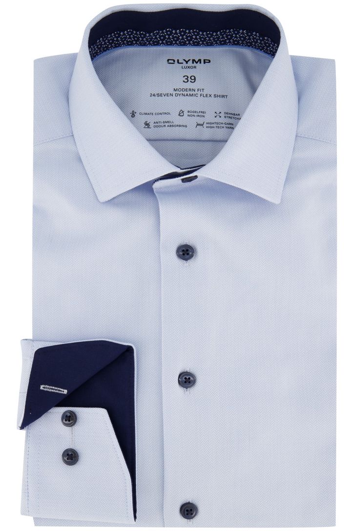 Olymp overhemd normale fit lichtblauw katoen
