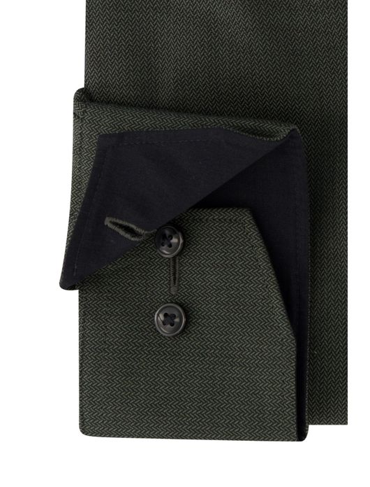 Olymp overhemd groen katoen