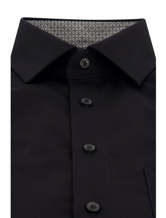 Olymp overhemd zwart strijkvrij