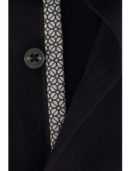 Olymp overhemd zwart strijkvrij