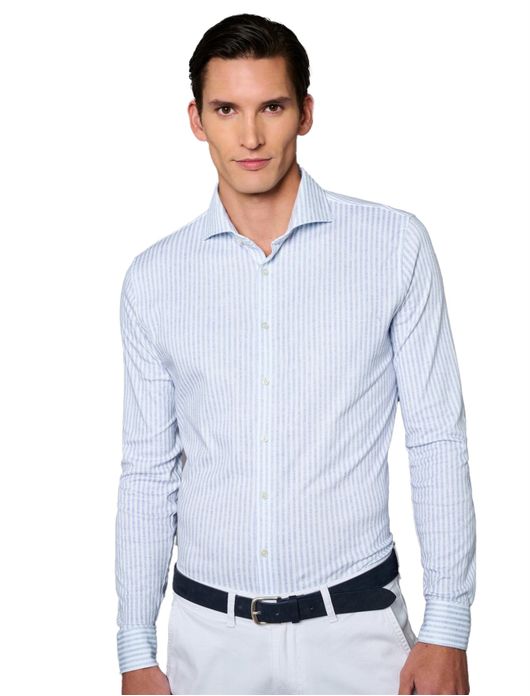 Desoto overhemd lichtblauw gestreept