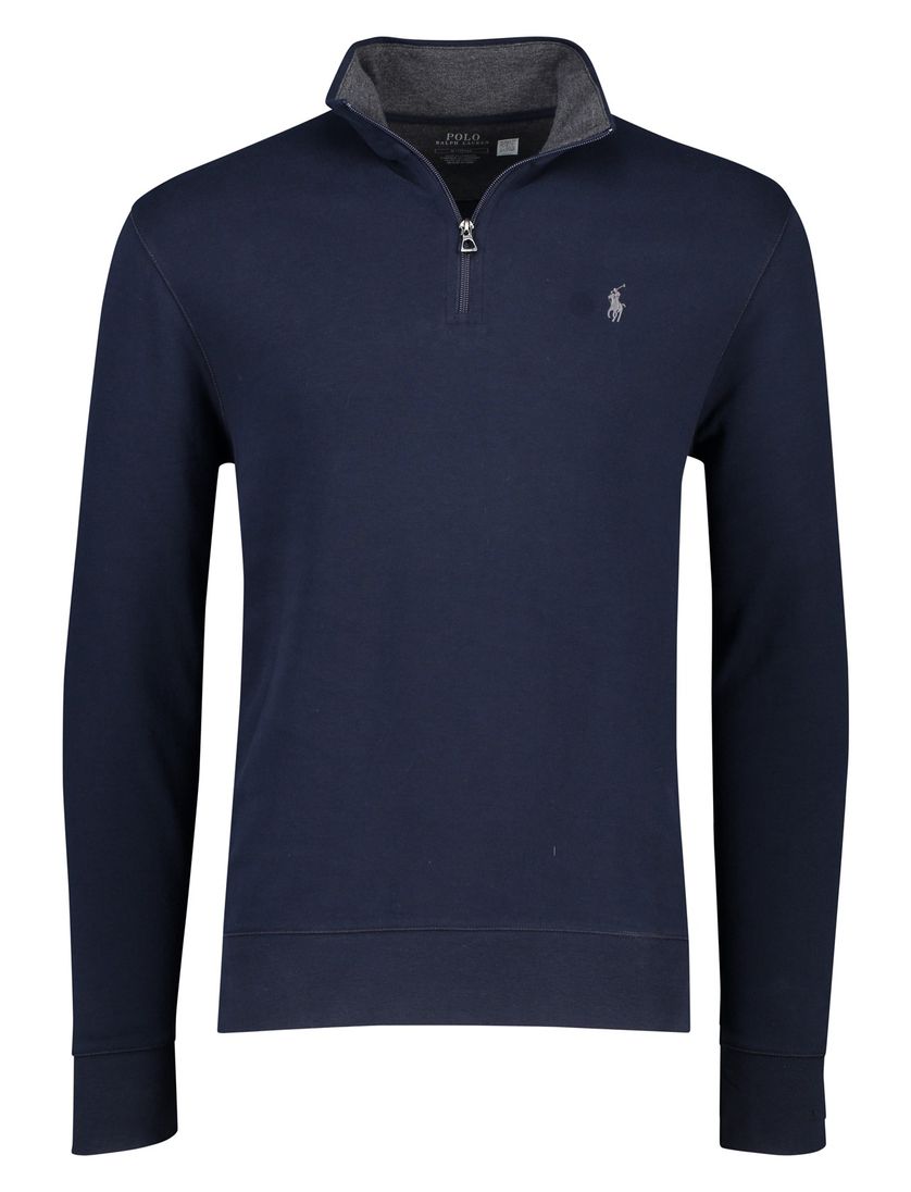 Polo Ralph Lauren trui navy half zip katoen