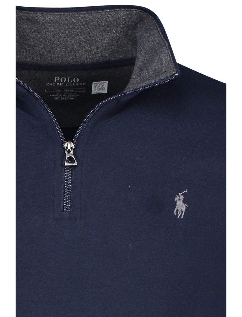 Polo Ralph Lauren trui navy half zip katoen
