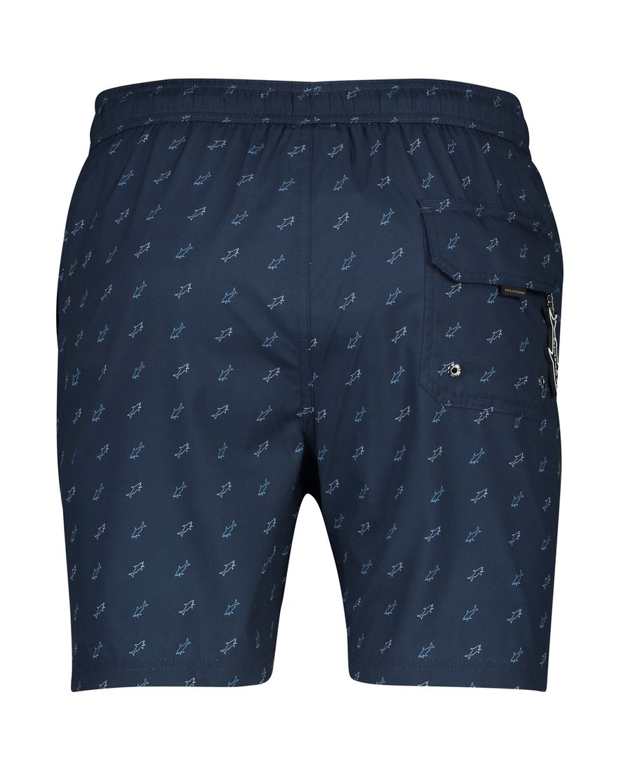 Paul & Shark donkerblauw geprinte zwembroek