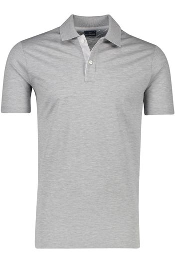 Paul & Shark Wijde fit Paul & Shark 2-knoops polo katoen grijs gemêleerd