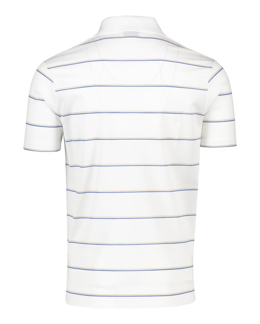 Paul & Shark wit gestreept polo wijde fit 3-knoops katoen