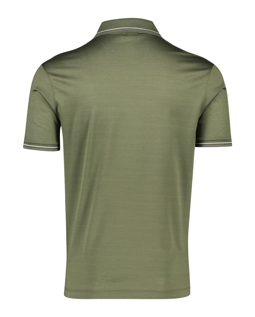 Paul & Shark 3-knoops polo wijde fit groen korte mouw katoen