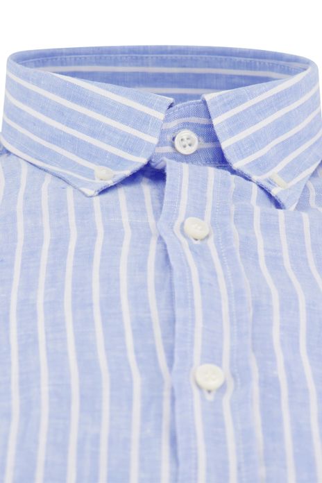 Paul & Shark overhemd wijde fit lichtblauw wit gestreept