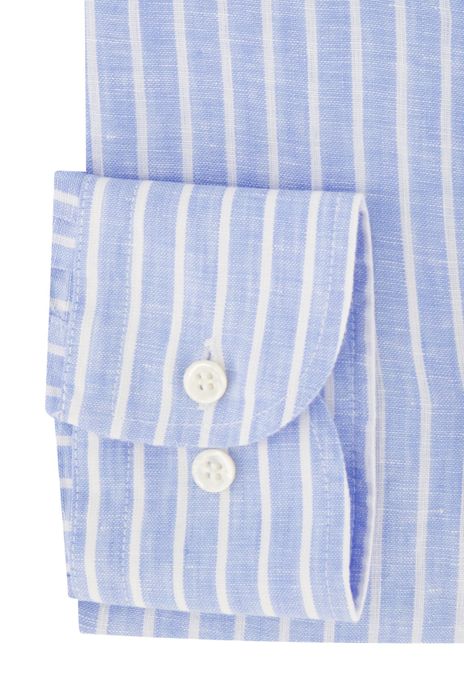 Paul & Shark overhemd wijde fit lichtblauw wit gestreept
